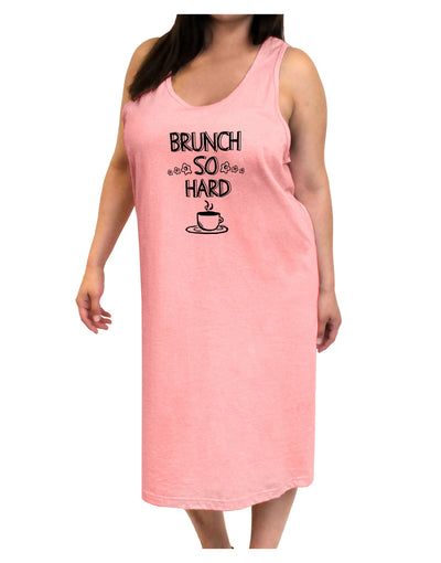 TooLoud Brunch So Hard Eggs and Coffee Adult Tank Top Dress Night Shirt-Night Shirt-TooLoud-Pink-One-Size-Adult-Davson Sales
