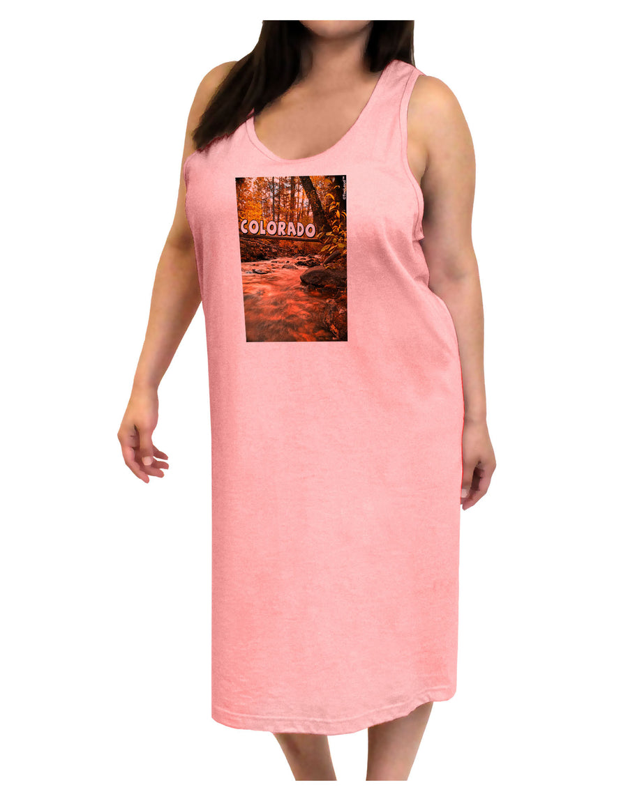 Mt Shavano Colorado Text Adult Tank Top Dress Night Shirt-Night Shirt-TooLoud-White-One-Size-Adult-Davson Sales