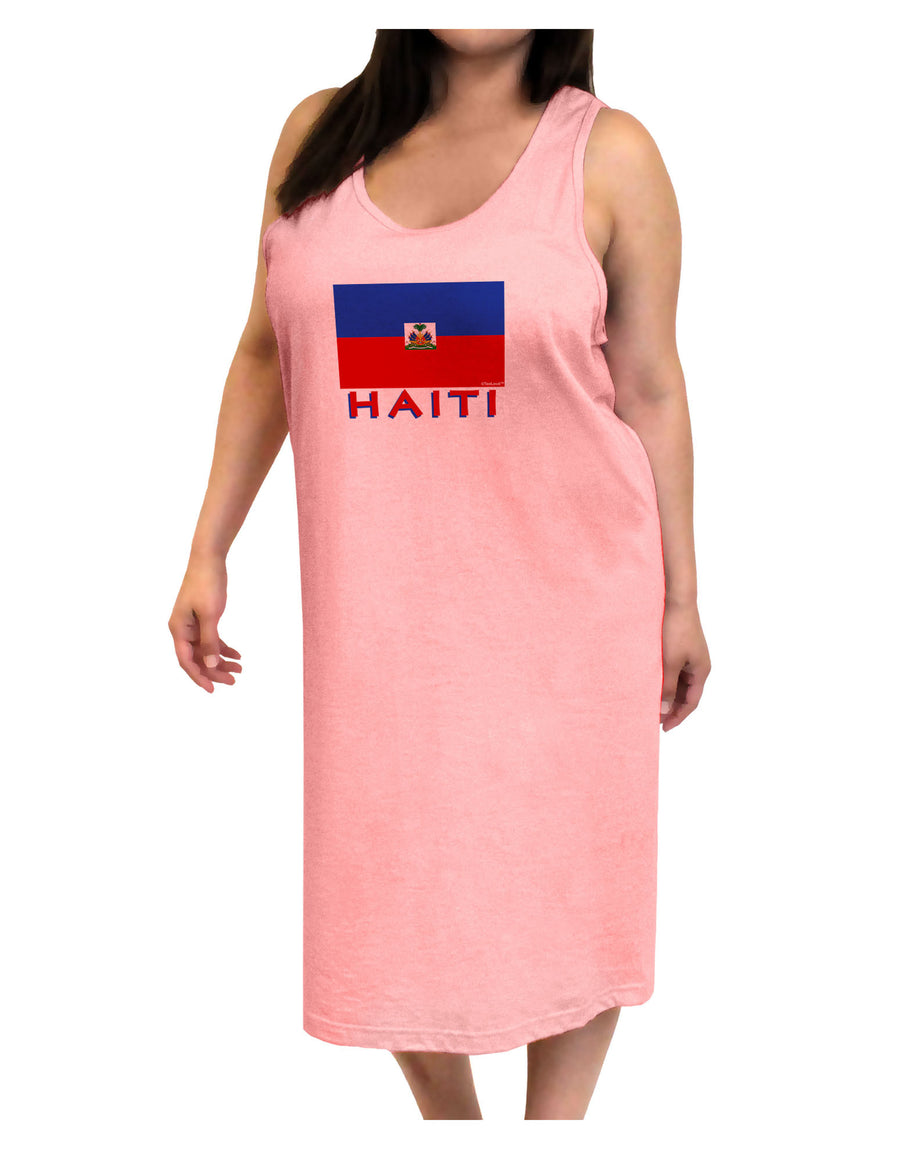 Haiti Flag Adult Tank Top Dress Night Shirt-Night Shirt-TooLoud-White-One-Size-Adult-Davson Sales