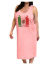 Mexican Flag Levels - Cinco De Mayo Text Adult Tank Top Dress Night Shirt-Night Shirt-TooLoud-Pink-One-Size-Adult-Davson Sales