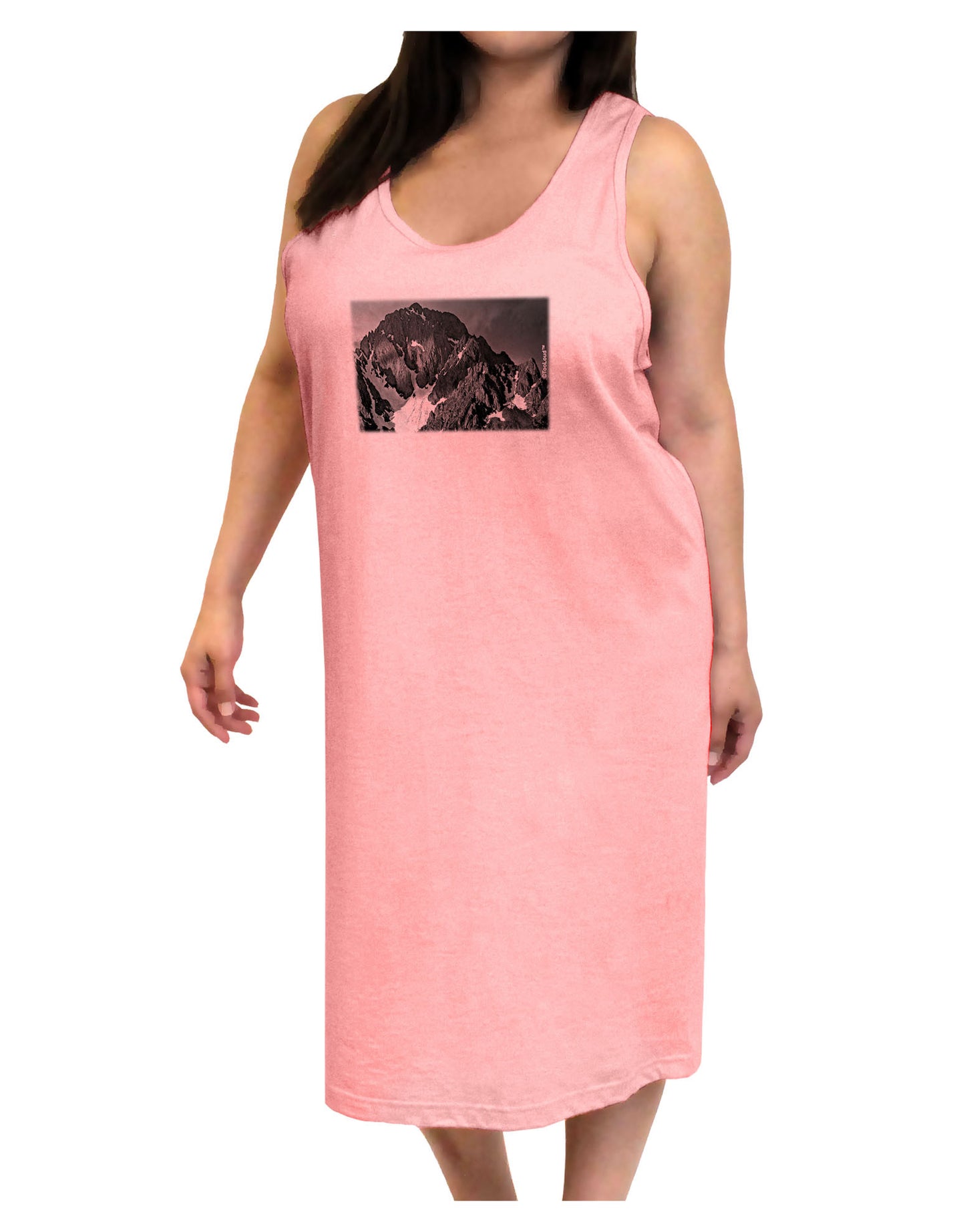 San Juan Mountain Range 2 Adult Tank Top Dress Night Shirt-Night Shirt-TooLoud-Pink-One-Size-Adult-Davson Sales
