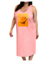 Brontosaurus and Pterodactyl Silhouettes with Sun Adult Tank Top Dress Night Shirt by TooLoud-Night Shirt-TooLoud-Pink-One-Size-Adult-Davson Sales