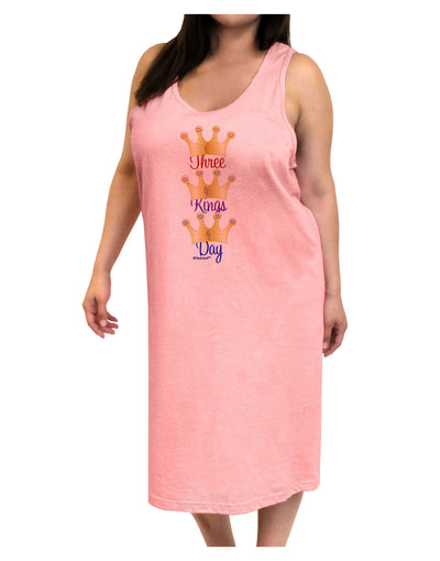 Three Kings Day - C M B Crowns Adult Tank Top Dress Night Shirt by TooLoud-Night Shirt-TooLoud-Pink-One-Size-Adult-Davson Sales