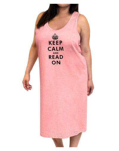 Keep Calm and Read On Adult Tank Top Dress Night Shirt-Night Shirt-TooLoud-Pink-One-Size-Adult-Davson Sales