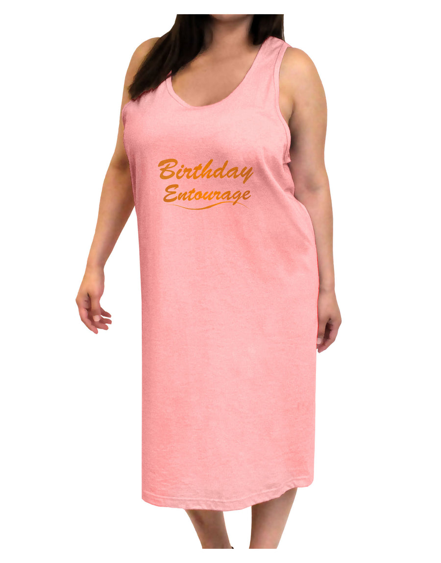 Birthday Entourage Text Adult Tank Top Dress Night Shirt by TooLoud-Night Shirt-TooLoud-White-One-Size-Davson Sales