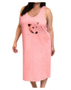 White Wolf Head Cutout Adult Tank Top Dress Night Shirt-Night Shirt-TooLoud-Pink-One-Size-Adult-Davson Sales