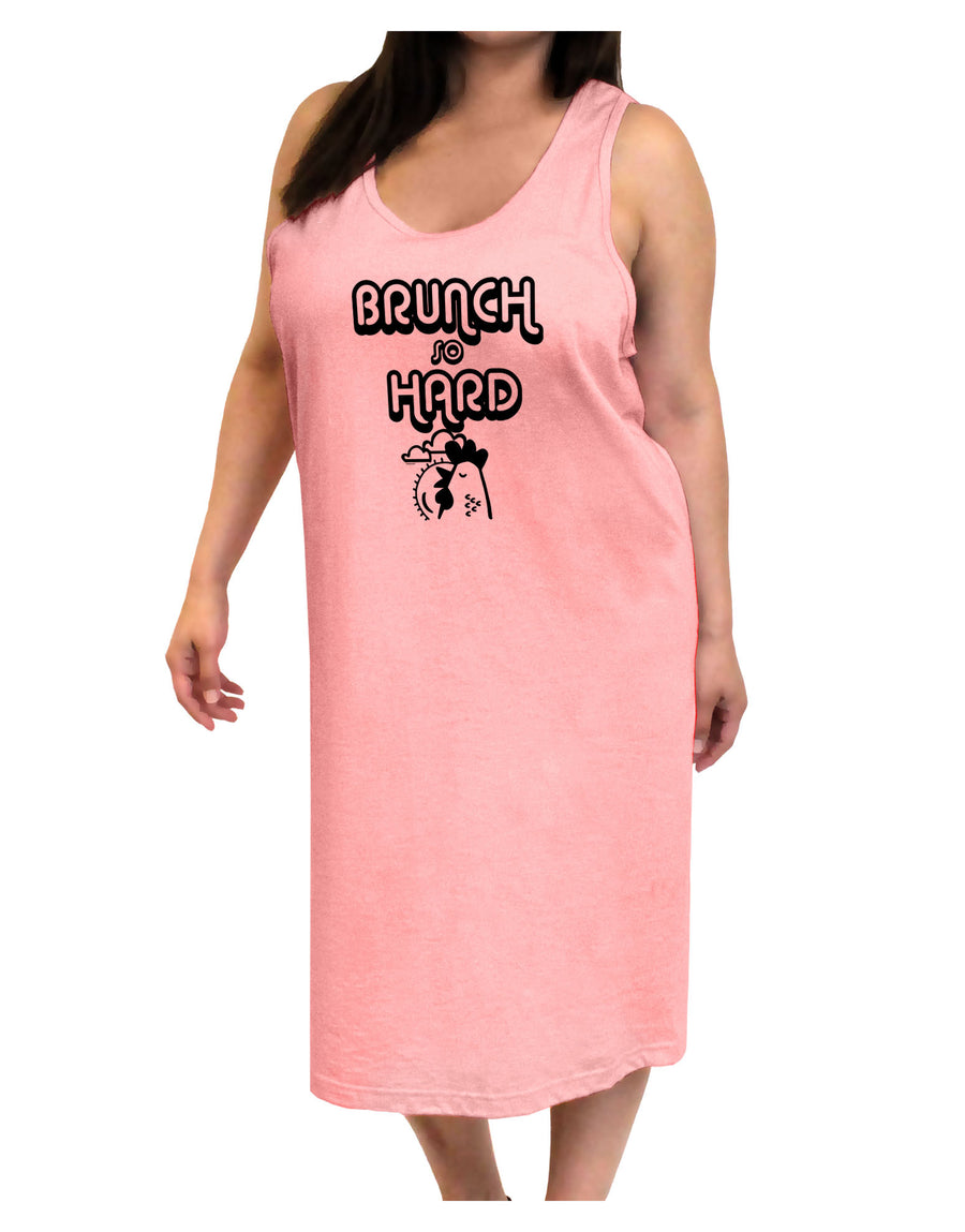 TooLoud Brunch So Hard Hen Adult Tank Top Dress Night Shirt-Night Shirt-TooLoud-White-One-Size-Adult-Davson Sales