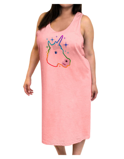 Magical Rainbow Sparkle Unicorn Adult Tank Top Dress Night Shirt-Night Shirt-TooLoud-Pink-One-Size-Adult-Davson Sales