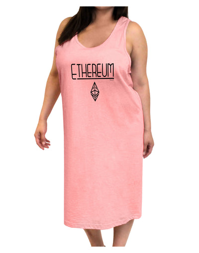 Ethereum with logo Adult Tank Top Dress Night Shirt-Night Shirt-TooLoud-Pink-One-Size-Adult-Davson Sales