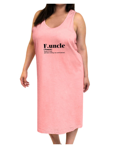 Funcle - Fun Uncle Adult Tank Top Dress Night Shirt by TooLoud-Night Shirt-TooLoud-Pink-One-Size-Adult-Davson Sales