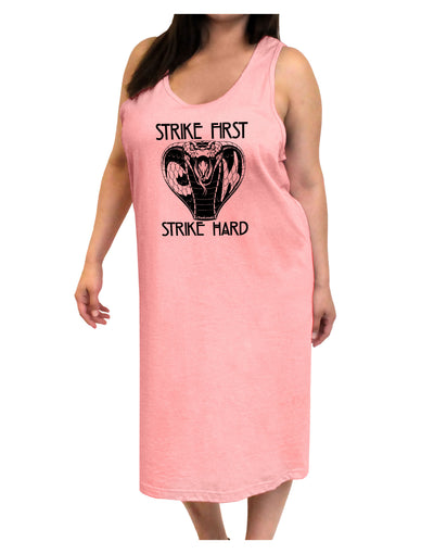 Strike First Strike Hard Cobra Adult Tank Top Dress Night Shirt-Night Shirt-TooLoud-Pink-One-Size-Adult-Davson Sales
