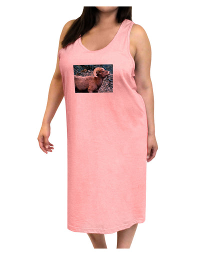 TooLoud Wide Eyed Big Horn Adult Tank Top Dress Night Shirt-Night Shirt-TooLoud-Pink-One-Size-Adult-Davson Sales