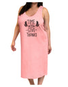 Time to Give Thanks Adult Tank Top Dress Night Shirt-Night Shirt-TooLoud-Pink-One-Size-Adult-Davson Sales