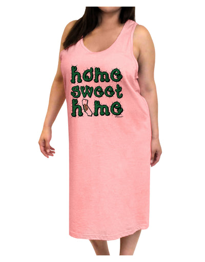 Home Sweet Home - California - Cactus and State Flag Adult Tank Top Dress Night Shirt by TooLoud-Night Shirt-TooLoud-Pink-One-Size-Adult-Davson Sales