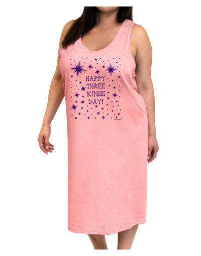 Happy Three Kings Day - Shining Stars Adult Tank Top Dress Night Shirt by TooLoud-Night Shirt-TooLoud-Pink-One-Size-Adult-Davson Sales