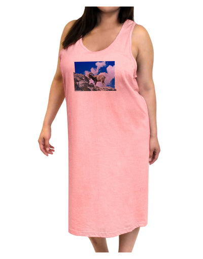 Bighorn Ram Adult Tank Top Dress Night Shirt-Night Shirt-TooLoud-Pink-One-Size-Adult-Davson Sales