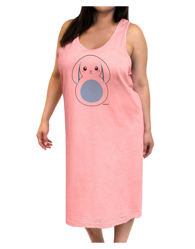 Cute Bunny with Floppy Ears - Blue Adult Tank Top Dress Night Shirt by TooLoud-Night Shirt-TooLoud-Pink-One-Size-Adult-Davson Sales