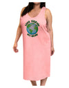 Think Globally Act Locally - Globe Adult Tank Top Dress Night Shirt-Night Shirt-TooLoud-Pink-One-Size-Adult-Davson Sales