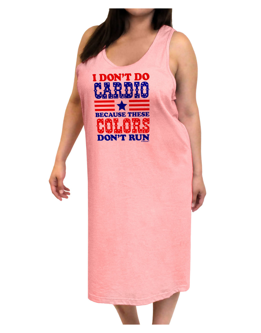 I Don't Do Cardio Because These Colors Don't Run Adult Tank Top Dress Night Shirt-Night Shirt-TooLoud-White-One-Size-Adult-Davson Sales