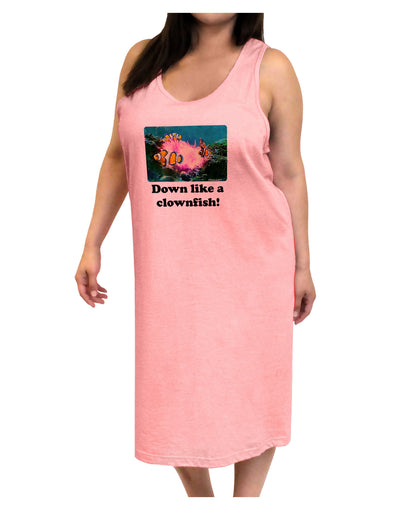 Down Like A Clownfish Adult Tank Top Dress Night Shirt-Night Shirt-TooLoud-Pink-One-Size-Adult-Davson Sales