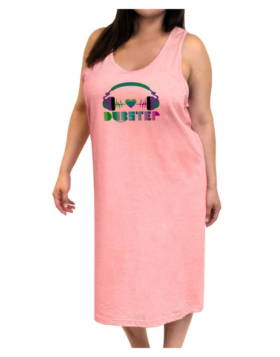 Heart Dubstep Adult Tank Top Dress Night Shirt-Night Shirt-TooLoud-Pink-One-Size-Adult-Davson Sales