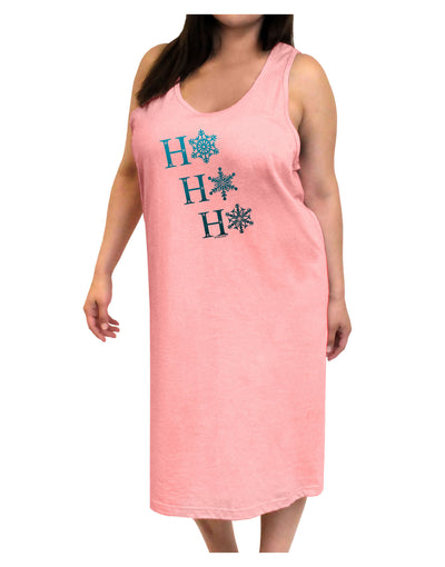 Ho Ho Ho Snowflakes Adult Tank Top Dress Night Shirt-Night Shirt-TooLoud-Pink-One-Size-Adult-Davson Sales