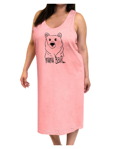 TooLoud Mama Bear Adult Tank Top Dress Night Shirt-Night Shirt-TooLoud-Pink-One-Size-Adult-Davson Sales