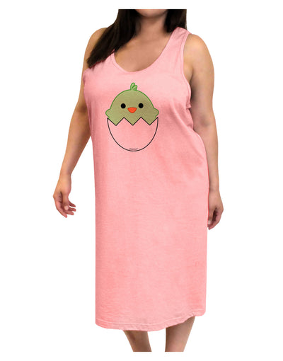 Cute Hatching Chick - Green Adult Tank Top Dress Night Shirt by TooLoud-Night Shirt-TooLoud-Pink-One-Size-Adult-Davson Sales