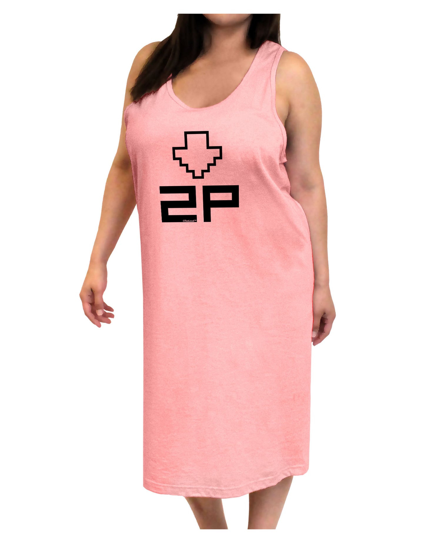 Player Two Selection Icon Adult Tank Top Dress Night Shirt-Night Shirt-TooLoud-Pink-One-Size-Adult-Davson Sales