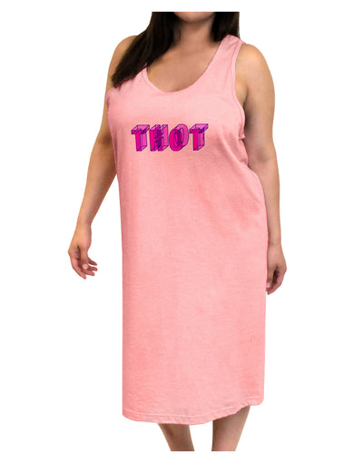 THOT Artistic Text Adult Tank Top Dress Night Shirt-Night Shirt-TooLoud-Pink-One-Size-Adult-Davson Sales