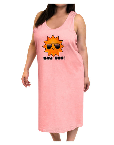 Naw Sun Cute Sun Adult Tank Top Dress Night Shirt-Night Shirt-TooLoud-Pink-One-Size-Adult-Davson Sales