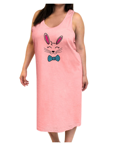 Happy Easter Bunny Face Adult Tank Top Dress Night Shirt-Night Shirt-TooLoud-Pink-One-Size-Adult-Davson Sales