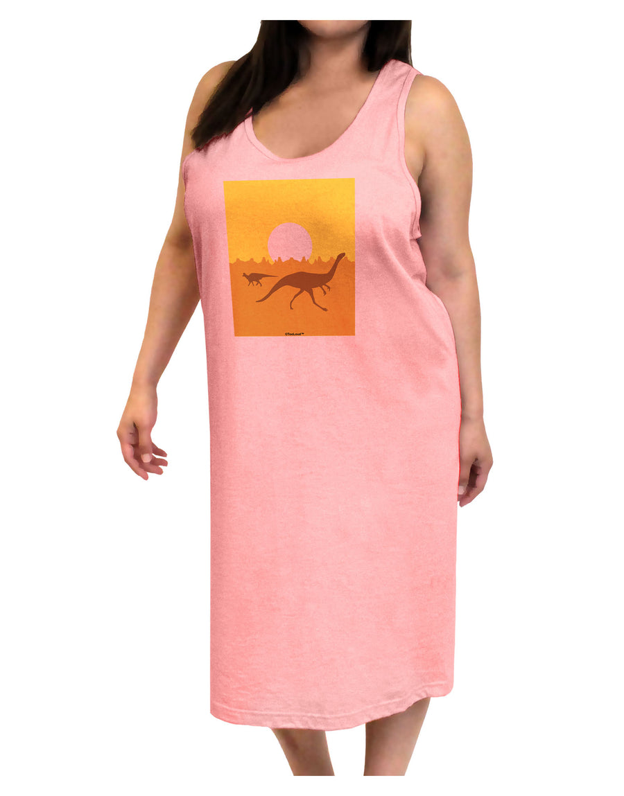 Jurassic Dinosaur Sunrise Adult Tank Top Dress Night Shirt by TooLoud-Night Shirt-TooLoud-White-One-Size-Davson Sales