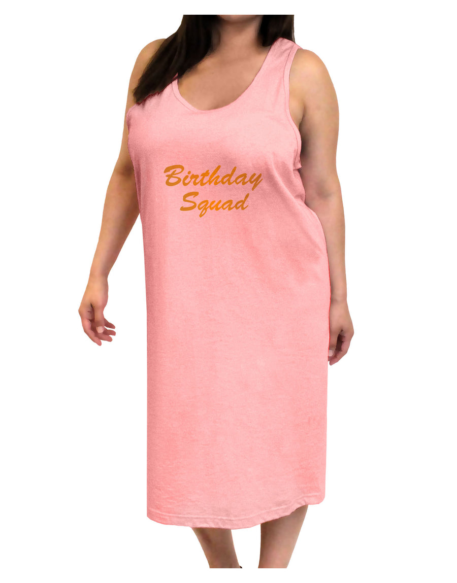 Birthday Squad Text Adult Tank Top Dress Night Shirt by TooLoud-Night Shirt-TooLoud-White-One-Size-Davson Sales