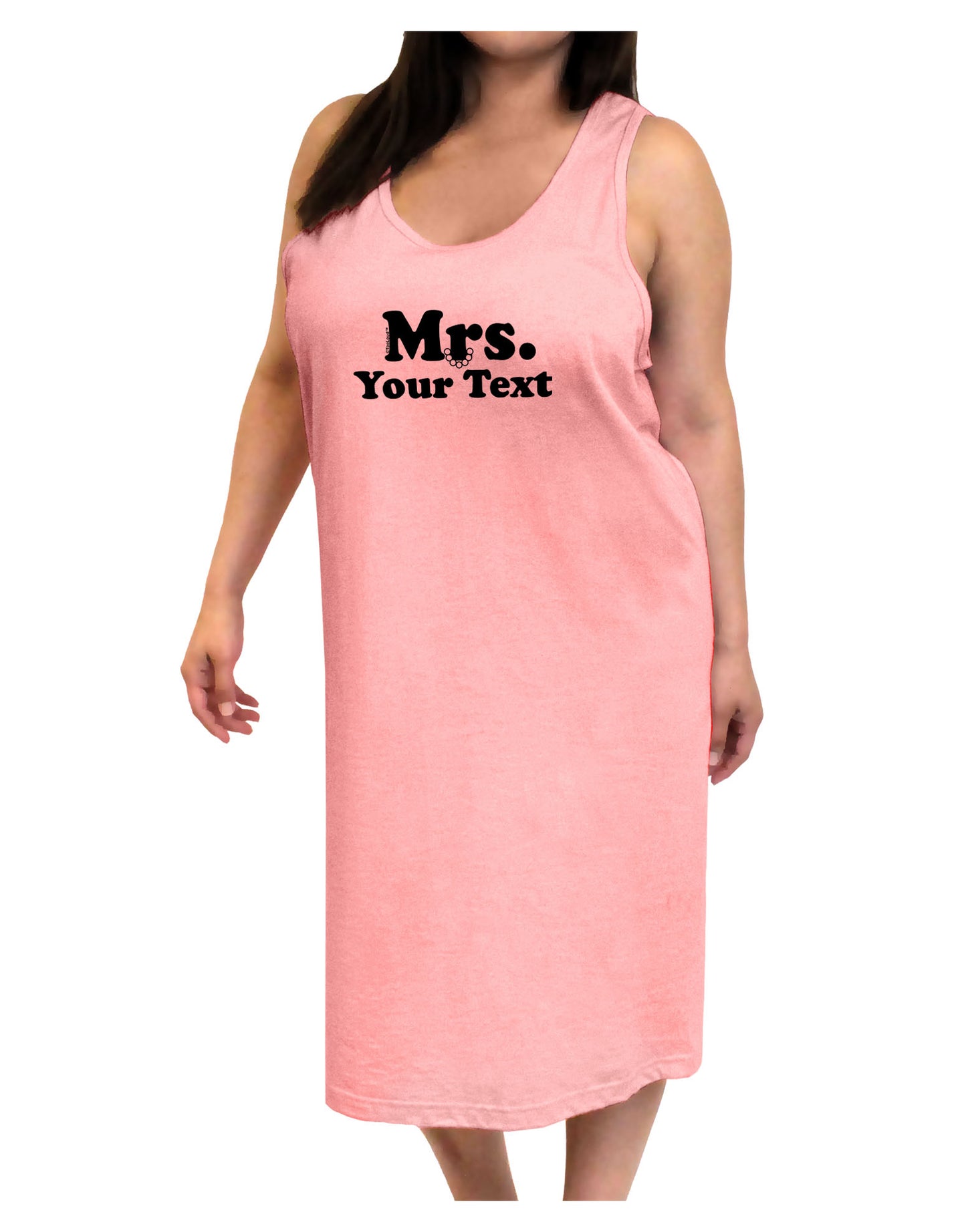 Personalized Mrs Classy Adult Tank Top Dress Night Shirt by TooLoud-Night Shirt-TooLoud-Pink-One-Size-Adult-Davson Sales