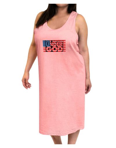 One Nation Under God Adult Tank Top Dress Night Shirt-Night Shirt-TooLoud-Pink-One-Size-Adult-Davson Sales