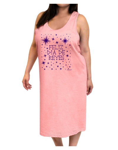 Feliz Dia de Reyes - Estrellas Brillantes Adult Tank Top Dress Night Shirt by TooLoud-Night Shirt-TooLoud-Pink-One-Size-Adult-Davson Sales