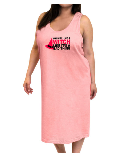 Witch - Bad Thing Hat Adult Tank Top Dress Night Shirt-Night Shirt-TooLoud-Pink-One-Size-Adult-Davson Sales