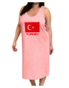 Turkey Flag with Text Adult Tank Top Dress Night Shirt by TooLoud-Night Shirt-TooLoud-Pink-One-Size-Adult-Davson Sales