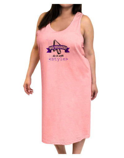 Web Designers - Style Adult Tank Top Dress Night Shirt-Night Shirt-TooLoud-Pink-One-Size-Adult-Davson Sales