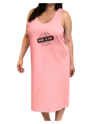 TooLoud 60th Birthday Gift Made in 1959 Adult Tank Top Dress Night Shirt-Night Shirt-TooLoud-Pink-One-Size-Adult-Davson Sales