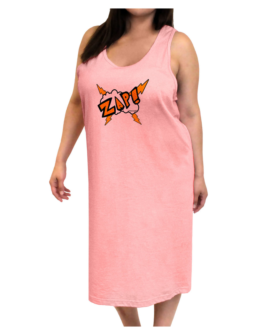 Onomatopoeia ZAP Adult Tank Top Dress Night Shirt-Night Shirt-TooLoud-White-One-Size-Adult-Davson Sales