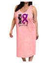 Hope for a Cure - Purple Ribbon Epilepsy - Flowers Adult Tank Top Dress Night Shirt-Night Shirt-TooLoud-Pink-One-Size-Adult-Davson Sales