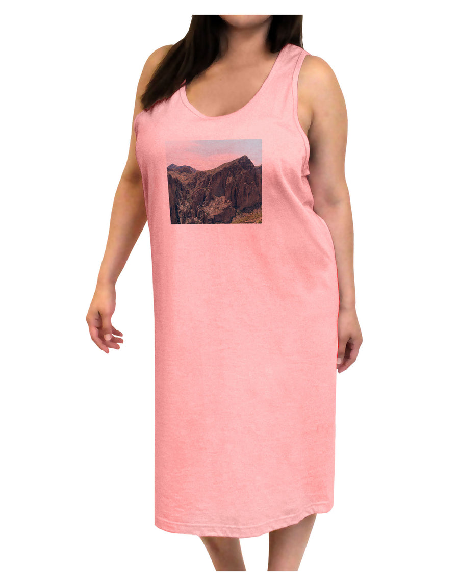 Arizona Saguaro Lake Mountains Adult Tank Top Dress Night Shirt-Night Shirt-TooLoud-White-One-Size-Adult-Davson Sales