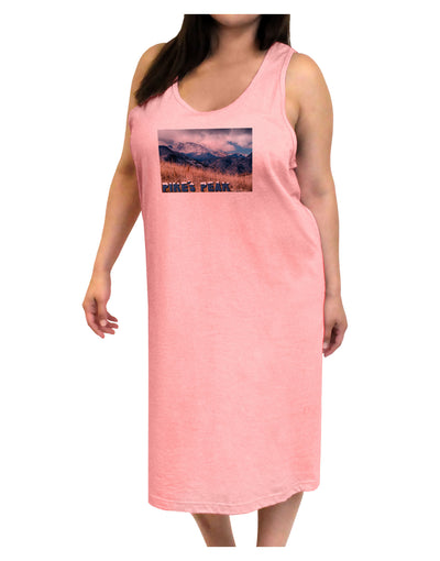 Pikes Peak CO Mountains Text Adult Tank Top Dress Night Shirt by TooLoud-Night Shirt-TooLoud-Pink-One-Size-Adult-Davson Sales