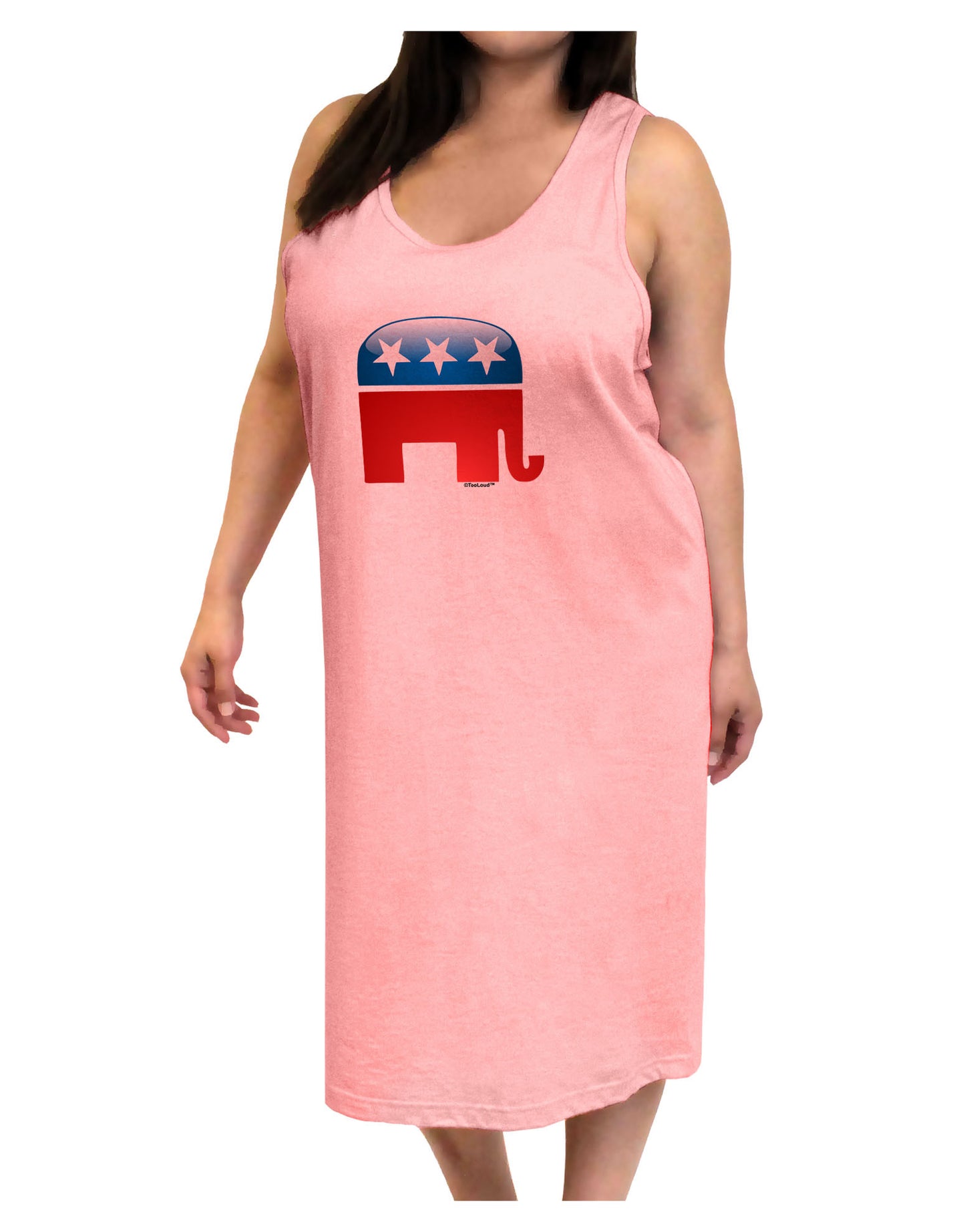 Republican Bubble Symbol Adult Tank Top Dress Night Shirt-Night Shirt-TooLoud-Pink-One-Size-Adult-Davson Sales
