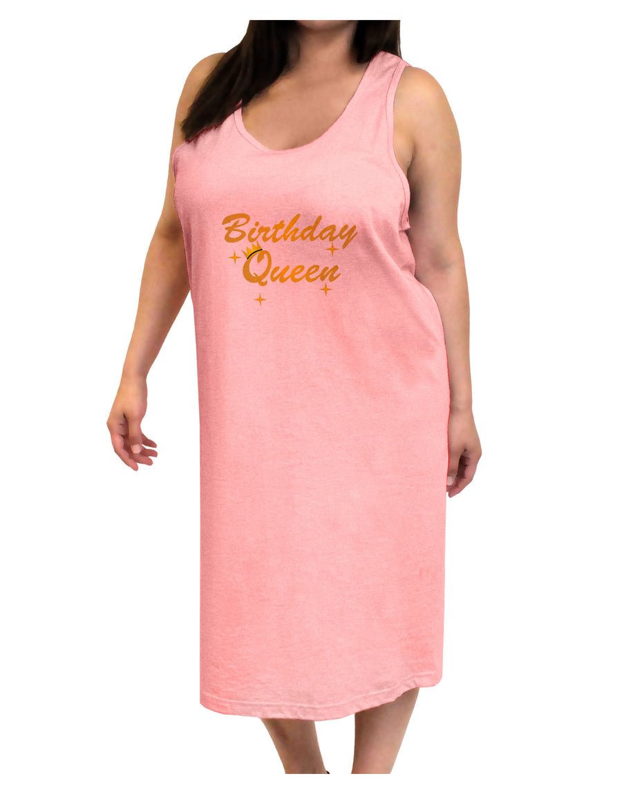 Birthday Queen Text Adult Tank Top Dress Night Shirt by TooLoud-Night Shirt-TooLoud-White-One-Size-Davson Sales