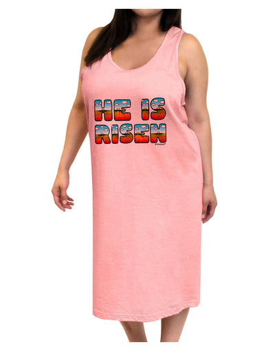 He Is Risen - Easter - Sunrise Letters Adult Tank Top Dress Night Shirt-Night Shirt-TooLoud-Pink-One-Size-Adult-Davson Sales