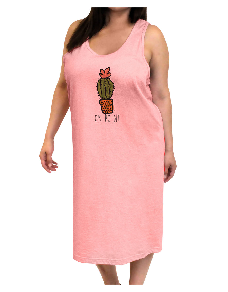 TooLoud On Point Cactus Adult Tank Top Dress Night Shirt-Night Shirt-TooLoud-White-One-Size-Adult-Davson Sales