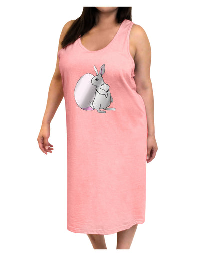 Easter Bunny and Egg Metallic - Silver Adult Tank Top Dress Night Shirt by TooLoud-Night Shirt-TooLoud-Pink-One-Size-Adult-Davson Sales